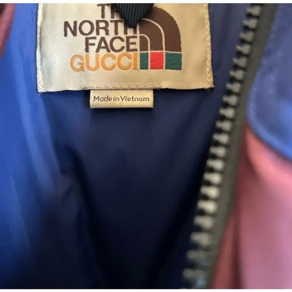 Men’s Gucci, X Northface puffer vest size XXXL with dust bag
